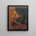 Natura morta con la testa del Benin - Mark Gertler — quadro incorniciato alla parete
