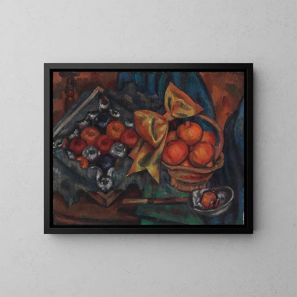 Natura morta con melograni e frutta - Mark Gertler — quadro incorniciato alla parete