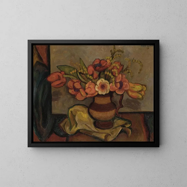 Tulipani e mimosa - Mark Gertler — quadro incorniciato alla parete