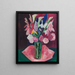 Fiori in un vaso - Marsden Hartley — quadro incorniciato alla parete