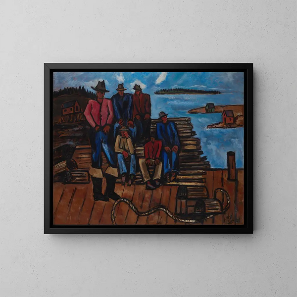 Pescatori di aragoste - Marsden Hartley — quadro incorniciato alla parete
