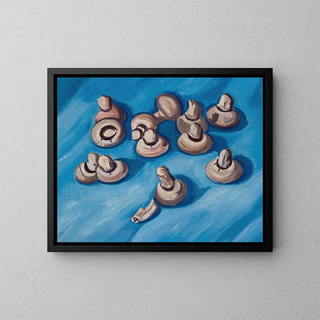 Marsden Hartley - Mushrooms on a Blue Background.webp
