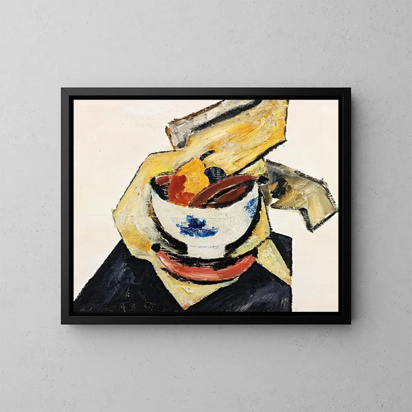 Natura morta con una ciotola bianca - Marsden Hartley — quadro incorniciato alla parete