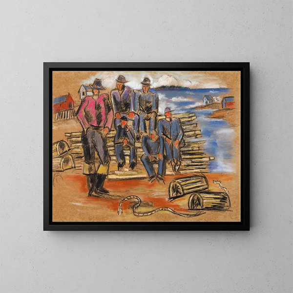 Studio per pescatori di aragoste - Marsden Hartley — quadro incorniciato alla parete