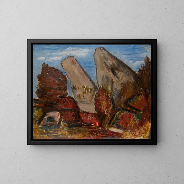 Mâchoire de baleine, Dogtown Common, Cape Ann, Massachusetts - Marsden Hartley — quadro incorniciato alla parete