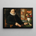 L Ritratto di un erudito, probabilmente Carolus Clusius (Charles de L'Escluse), Arras 1526-1609, Leyde - Marten Van Valckenborch — quadro incorniciato alla parete