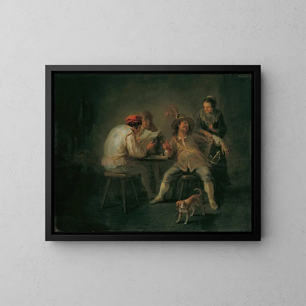 Scène di taverna - Martin Johann Schmidt — quadro incorniciato alla parete