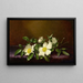 Roses Cherokee su un tessuto viola - Martin Johnson Heade — quadro incorniciato alla parete