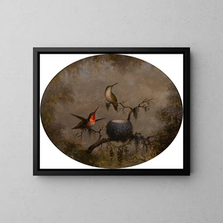 Martin Johnson Heade - Hummingbirds and Their Nest.webp