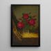 Roses Jacqueminot - Martin Johnson Heade — quadro incorniciato alla parete