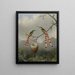 Due colibrì con i loro piccoli - Martin Johnson Heade — quadro incorniciato alla parete