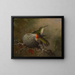 Due gorgi-bleu vicino al loro nido - Martin Johnson Heade — quadro incorniciato alla parete