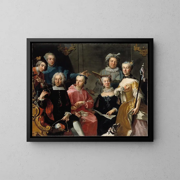 Gruppo familiare - Martin van Meytens — quadro incorniciato alla parete
