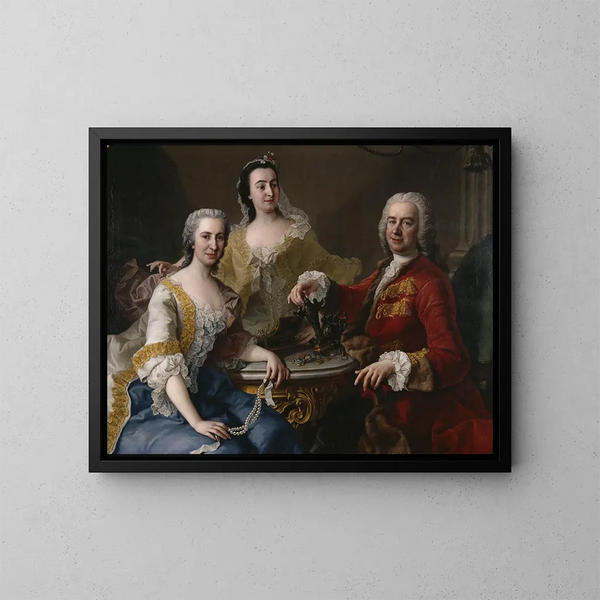 Joseph de France e la sua famiglia - Martin van Meytens — quadro incorniciato alla parete