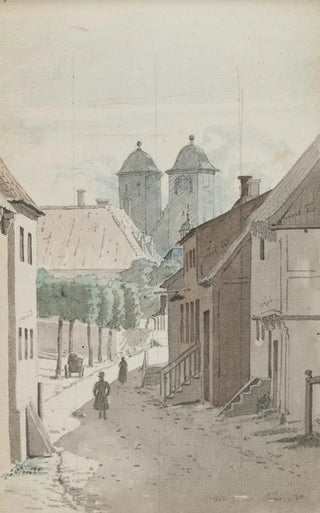 Martinus Rrbye - Et kik ned ad et strde mod Viborg Domkirkes to trne.webp