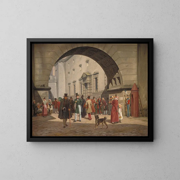 La prigione di Copenaghen - Martinus Rørbye — quadro incorniciato alla parete