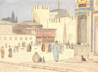 La place devant BabiHmayan à Constantinople - Martinus Rørbye — vista dell’opera