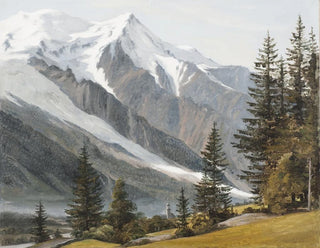 Vista di Chamonix-Mont-Blanc - Martinus Rørbye — vista dell’opera