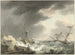 Affondamento di due navi, di cui una sotto bandiera americana, su una costa di dune - Martinus Schouman — vista dell’opera