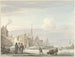 Vista della città in inverno - Martinus Schouman — vista dell’opera