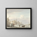 Vista della città in inverno - Martinus Schouman — quadro incorniciato alla parete