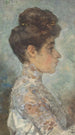Portrait de Lizzy de profil vers la droite - Martinus van Andringa — vista dell’opera