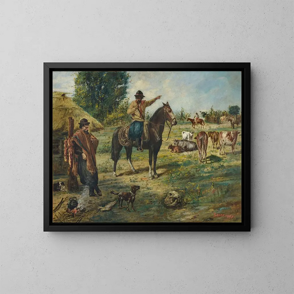 Il contadino e il contadino ribelle - Martín Boneo — quadro incorniciato alla parete