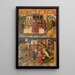 Saint Christophe prende congé dal re che temeva Satana, Saint Christophe e i suoi convertiti - Martín de Soria — quadro incorniciato alla parete