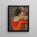 Bambino Charles guarda oltre la spalla di sua madre - Mary Cassatt — quadro incorniciato alla parete