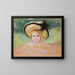 Fille au chapeau à ruban noir - Mary Cassatt — quadro incorniciato alla parete