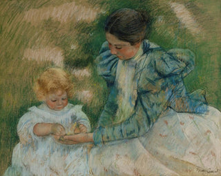 Madre che gioca con un bambino - Mary Cassatt — vista dell’opera