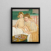 Madre e bambino. Il bambino si alza dal suo pisolino. - Mary Cassatt — quadro incorniciato alla parete