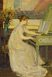 Jeune fille jouant du clavecin - Mary Louise Fairchild — quadro incorniciato alla parete