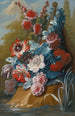 Bouquets de fleurs sur une corniche au-dessus de l'eau - Mary Moser — vista dell’opera