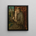 Sant'Antonio di Padova con il Bambino Gesù - Maestro della Leggenda di Santa Lucia — quadro incorniciato alla parete