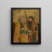 di San Pietro e un altro santo in un paesaggio roccioso - Maestro del 1458 — quadro incorniciato alla parete