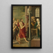Pannello di retablo con Disputa con i dottori sul retro Apparizione di Cristo a sua madre - Maestro di Alkmaar — quadro incorniciato alla parete