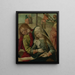 La Vergine e san Giovanni che piangono il corpo di Cristo frammento di una Lamentazione di Cristo - Maestro di Delft — quadro incorniciato alla parete