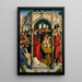 Due scene della vita di un santo - Maestro di San Crépin e Crépinien — quadro incorniciato alla parete