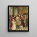 Il battesimo di Clodoveo - Maestro di Saint Gilles — quadro incorniciato alla parete