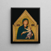 Vergine con Bambino - Maestro di Santa Cecilia — quadro incorniciato alla parete