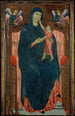 Riproduzione del dipinto Vierge à l'Enfant en majesté avec anges - Maître di Varlungo