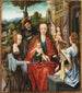 La Sacra Famiglia con due santi - Maestro dell'Adorazione di Anversa — vista dell’opera