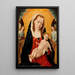 Vierge à l'Enfant avec deux anges - Maître de la Légende de Sainte Ursule | Reproduction — quadro incorniciato alla parete