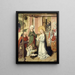 L'Adorazione del Bambino - Maestro della Predella di San Bartolomeo — quadro incorniciato alla parete