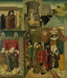 Santa Elisabetta d'Ungheria che cura i malati a Marburgo Morte di Santa Elisabetta - Maestro dei Pannelli di Santa Elisabetta — vista dell’opera