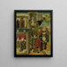 Santa Elisabetta d'Ungheria che cura i malati a Marburgo Morte di Santa Elisabetta - Maestro dei Pannelli di Santa Elisabetta — quadro incorniciato alla parete
