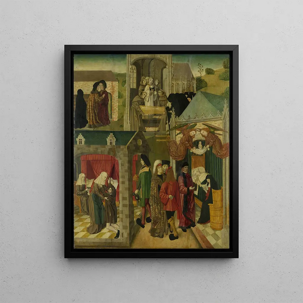 Master of the St Elizabeth Panels - Saint Elizabeth of Hungary Tending the Sick in Marburg Death of St Elizabeth.webp