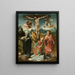 Calvario - Maestro dell'Adorazione di Groote — quadro incorniciato alla parete