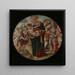 Vergine e Bambino con san Giovanni Battista - Maestro del Tondo Borghèse — quadro incorniciato alla parete